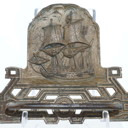 c1920 Judd Cast Iron Art Deco Ship Towel rack - Estate Fresh Austin