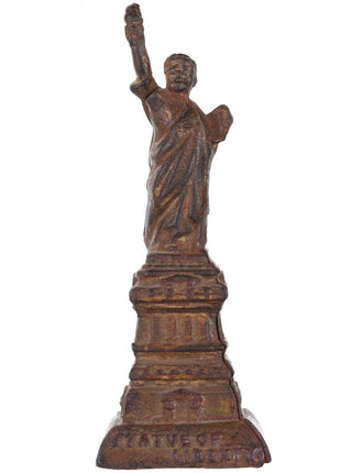 c1920 Kenton Cast Iron Statue of liberty bank - Estate Fresh Austin