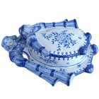 c1920 Quimper Leroy Dubois Malicorne Butter Dish - Estate Fresh Austin