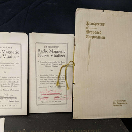 c1920 Salesman's Model San Antonio Texas Quack Medicine Radio Magnetic Nerve Vit - Estate Fresh Austin