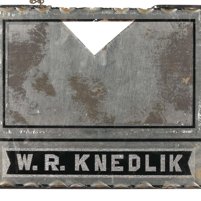 c1920's Barber's Licence and Nameplate Holder W.R. Knedlik - Estate Fresh Austin