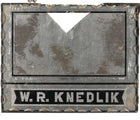 c1920's Barber's Licence and Nameplate Holder W.R. Knedlik - Estate Fresh Austin