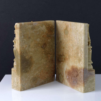 c1920's Chinese Soapstone Bookends - Estate Fresh Austin