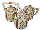 c1924 Staffordshire Majolica Brownhills Pottery Teapot Set Aesthetic Movement - Estate Fresh Austin