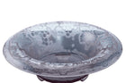 c1928 Fostoria Grape Orchid Brocade footed rolled edge bowl - Estate Fresh Austin