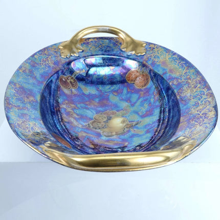 c1930 Rosenthal Elite Lustre decorated Art deco bowl with heavy gold Butterfly a - Estate Fresh Austin