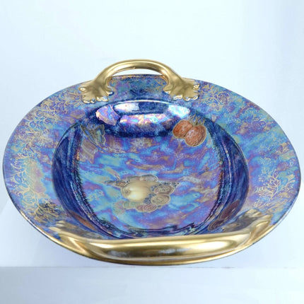c1930 Rosenthal Elite Lustre decorated Art deco bowl with heavy gold Butterfly a - Estate Fresh Austin