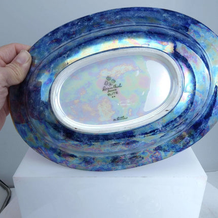 c1930 Rosenthal Elite Lustre decorated Art deco bowl with heavy gold Butterfly a - Estate Fresh Austin