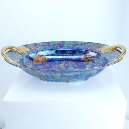 c1930 Rosenthal Elite Lustre decorated Art deco bowl with heavy gold Butterfly a - Estate Fresh Austin