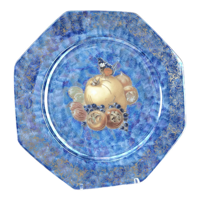 c1930 Rosenthal Elite Lustre decorated Art deco Charger Octagonal Platter with h - Estate Fresh Austin