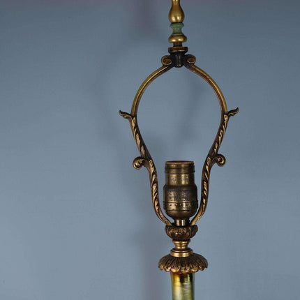 c1930 Steuben Gold Aurene Electric lamp with Ornate brass fittings - Estate Fresh Austin