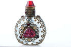 c1930's Miniature Czechoslovakia Gilt Metal/Rhinestone mounted perfume dauber - Estate Fresh Austin