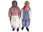 c1940 Hickory Nut Head Hand Carved American Folk art Dolls - Estate Fresh Austin