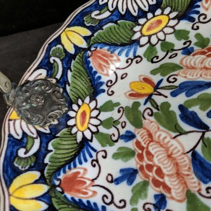 c1940 Makkum Tichelaar Delft Bowls one with Silver Handle - Estate Fresh Austin