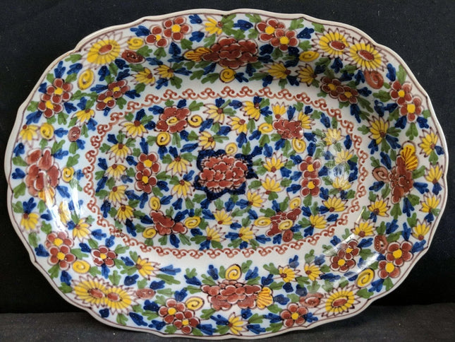 c1940 Makkum Tichelaar Delft Bowls one with Silver Handle - Estate Fresh Austin