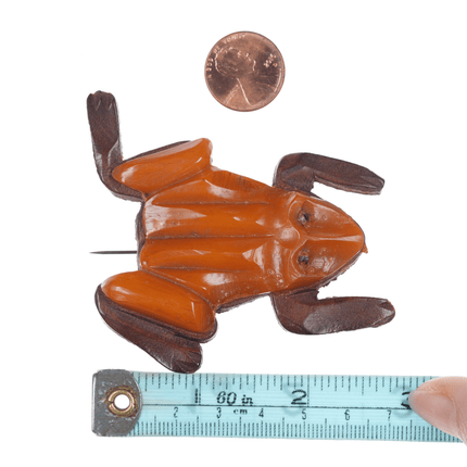 c1940's Bakelite on leather frog pin - Estate Fresh Austin