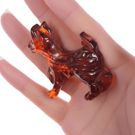 c1940's carved lucite dog brooch pin - Estate Fresh Austin