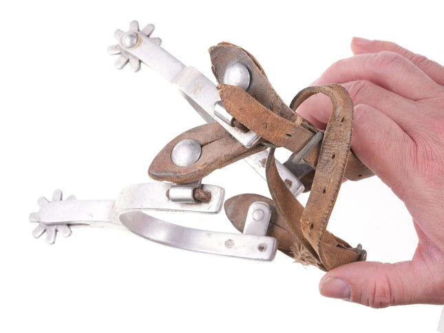 c1940's Crockett Airplane Aluminum Cowboy spurs - Estate Fresh Austin