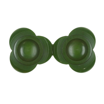 c1940's Green Art Deco Bakelite buckle set - Estate Fresh Austin