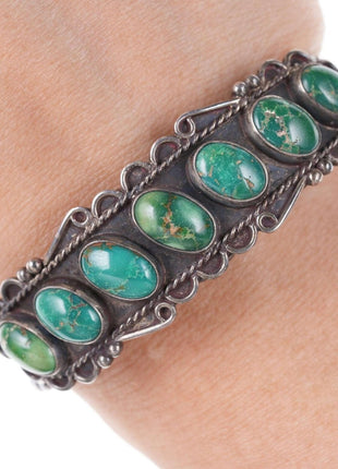 c1940's Native American Sterling/turquoise cuff bracelet - Estate Fresh Austin