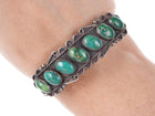 c1940's Native American Sterling/turquoise cuff bracelet - Estate Fresh Austin
