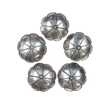 c1940's Navajo silver buttons (5) - Estate Fresh Austin