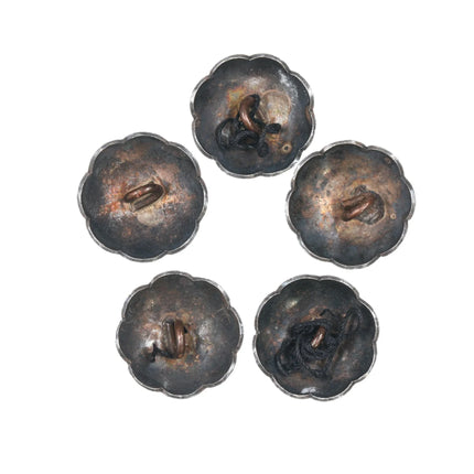 c1940's Navajo silver buttons (5) - Estate Fresh Austin