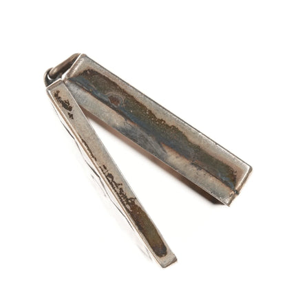 c1940's Navajo stamped silver trinket box - Estate Fresh Austin