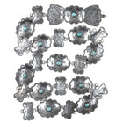 c1940's Signed Native American silver sleeping beauty turquoise concho belt - Estate Fresh Austin