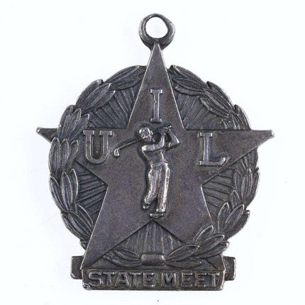 c1940's Texas University Interscholastic League Golf State meet sterling medal - Estate Fresh Austin