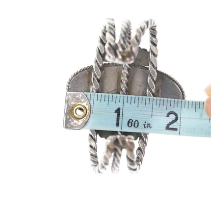 6 3/8" c1940's Vintage Native American Sterling/turquoise cuff bracelet - Estate Fresh Austin