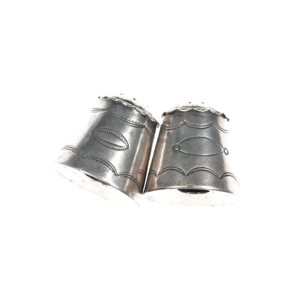 c1940's Vintage Navajo Sterling salt and pepper shakers - Estate Fresh Austin