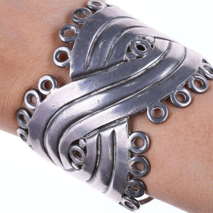 6.5" c1940's William Spratling(1900-1967) Taxco Sterling silver Mask Bracelet - Estate Fresh Austin