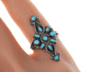 c1940's Zuni Petit Point turquoise silver ring - Estate Fresh Austin