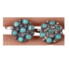 c1940's Zuni Snake eye sterling and turquoise screw back earrings - Estate Fresh Austin