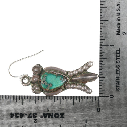 c1940's Zuni sterling and turquoise squash blossom earrings - Estate Fresh Austin