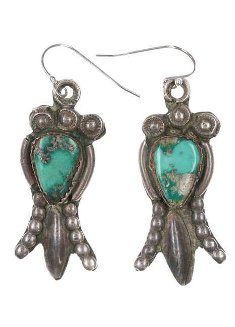 c1940's Zuni sterling and turquoise squash blossom earrings - Estate Fresh Austin