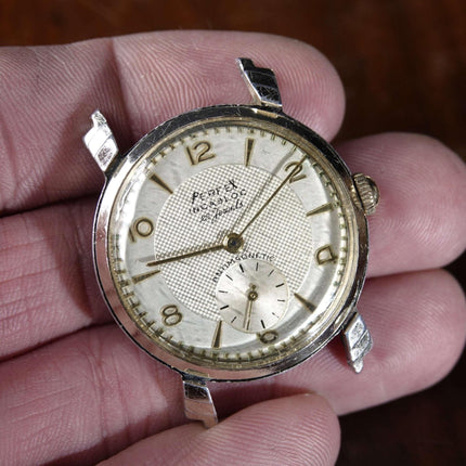 c1950 29 Jewel Perfex Incabloc Wristwatch in working order Antimagnetic Guilloch - Estate Fresh Austin