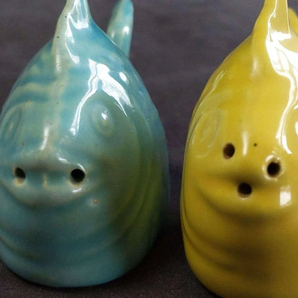 c1950 Bauer Chicken Of the Sea Advertising Salt and Pepper Shakers MINT Californ - Estate Fresh Austin