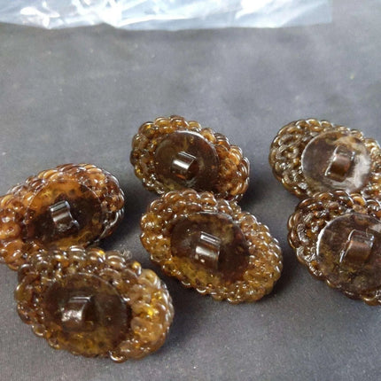 c1950 extruded celluloid Large Hand Made early Plastic Buttons Bows 1 3/8" x 7/8 - Estate Fresh Austin