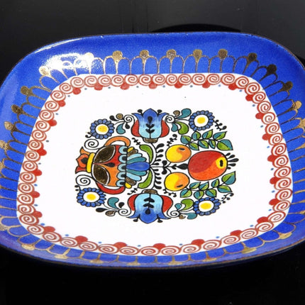 c1950 Neiman Marcus Steinbock Austria Hand Painted Enamel Trinket Dish - Estate Fresh Austin