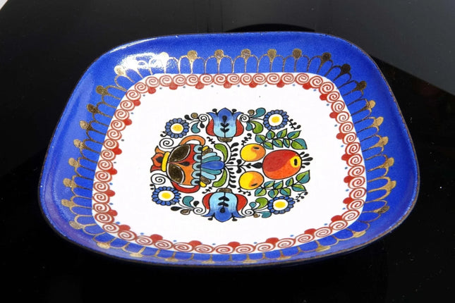 c1950 Neiman Marcus Steinbock Austria Hand Painted Enamel Trinket Dish - Estate Fresh Austin