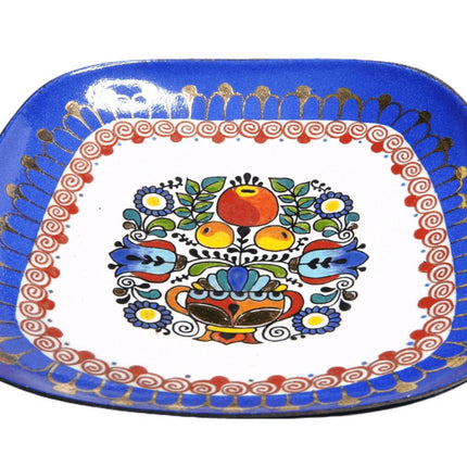 c1950 Neiman Marcus Steinbock Austria Hand Painted Enamel Trinket Dish - Estate Fresh Austin