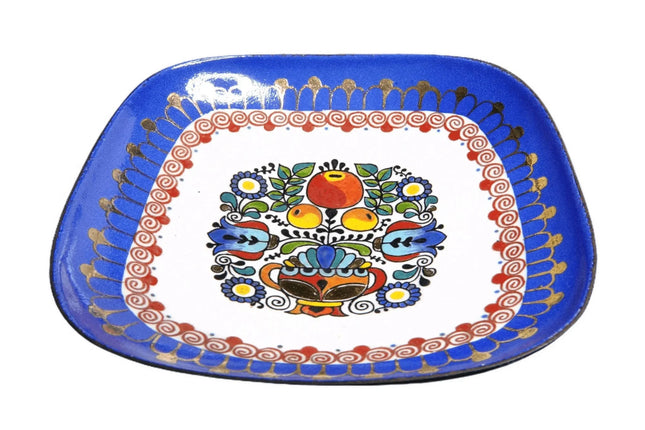 c1950 Neiman Marcus Steinbock Austria Hand Painted Enamel Trinket Dish - Estate Fresh Austin