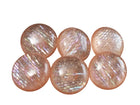 c1950 Pink Plastic Lucite Confetti Buttons Iridescent 11/16