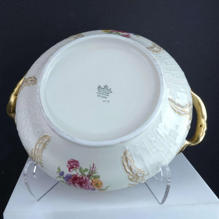 c1950 Rosenthal Sanssouci Shape R53 Patter Gold encrusted Dresden flowers type d - Estate Fresh Austin