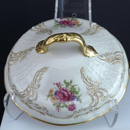 c1950 Rosenthal Sanssouci Shape R53 Patter Gold encrusted Dresden flowers type d - Estate Fresh Austin