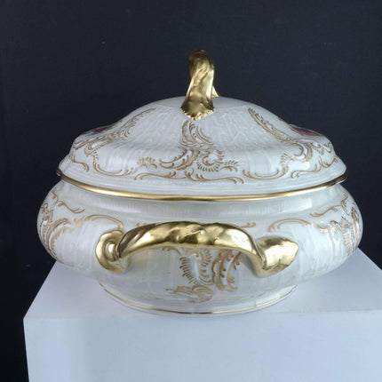 c1950 Rosenthal Sanssouci Shape R53 Patter Gold encrusted Dresden flowers type d - Estate Fresh Austin