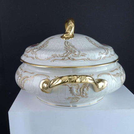 c1950 Rosenthal Sanssouci Shape R53 Patter Gold encrusted Dresden flowers type d - Estate Fresh Austin