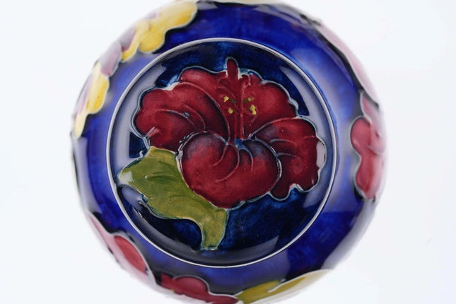 c1950 Walter Moorcroft Hibiscus Ginger Jar - Estate Fresh Austin